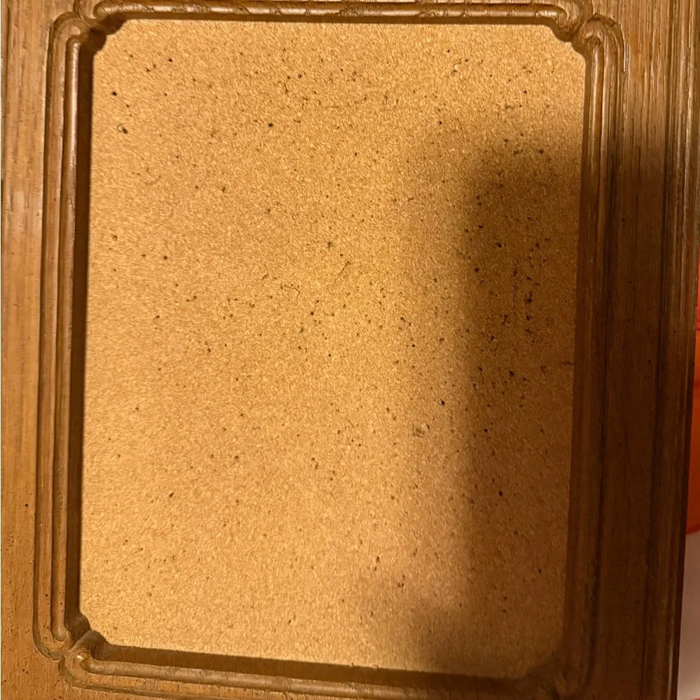 Vintage 1970s Syroco Mirror and Cork board wall hanging